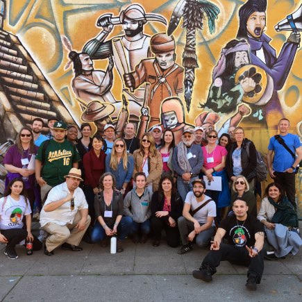 Ben & Jerry’s employee committee members participate in a learning tour in Oakland, CA.